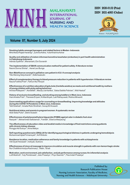 Malahayati International Journal of Nursing and Health Science