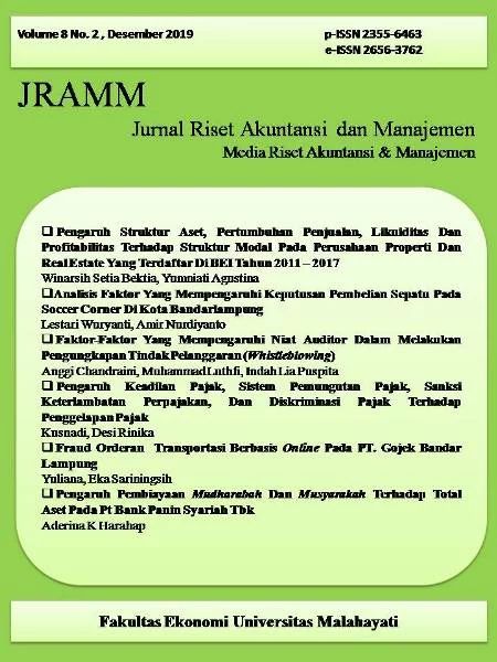 Jurnal Riset Akuntansi dan Manajemen Malahayati (JRAMM)